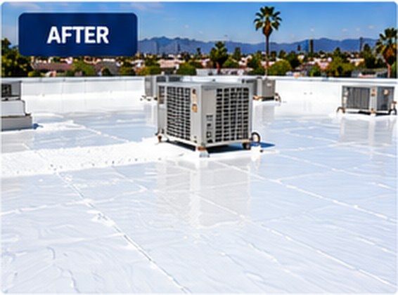 The same Excelsior roof after silicone coating